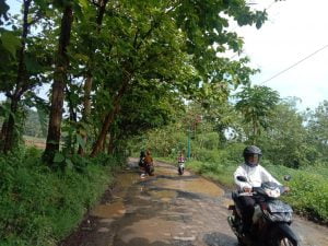 Awas Hati-hati, Melintas di Jalan Lahar – Tlogowungu Sangat Membahayakan.