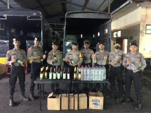 Nekat Jualan Miras di Bulan Ramadhan, Puluhan Botol Miras Berbagai Merk Ditahan Polresta Pati