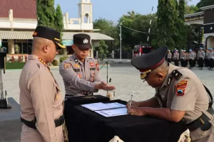 Polresta Pati Lantik Kabag dan Sertijab Kapolsek 