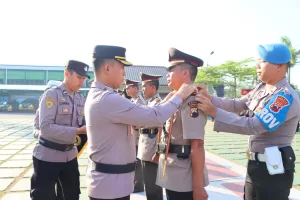 Kapolres Purworejo Pimpin Serah Terima Jabatan Waka Polres Purworejo.