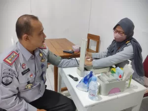 Pastikan Kesiapan Petugas, Lapas Pati  Cek Kesehatan Pegawai