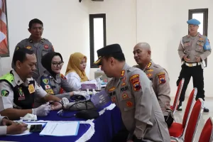 Jelang Hari Bhayangkara ke-77, Polresta Pati Gelar Donor Darah Sinergi Untuk Negeri