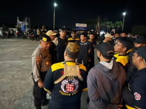 Polresta Pati Himbau Konvoi Komunitas Perguruan Pencak Silat di Margorejo
