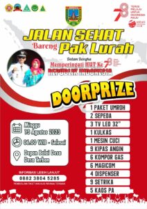 Jalan Sehat Bareng Pak Lurah Terban Kudus, Bertabur Puluhan Door Prize Dan Umroh