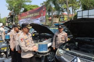 Jelang Operasi Mantab Brata Candi 2023-2024, Polresta Pati Cek Kendaraan Dinas Operasional