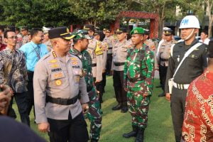 Jelang pemilu 2024, Polresta Pati Laksakan Apel Gelar Pasukan Operasi Mantap Brata Candi