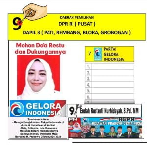 Tentang Endah Rustanti Nurhidayah, S.Pd.,M.M, Caleg DPR RI DAPIL 3 Partai GELORA