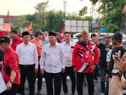 Wahyu Indriyanto dan Suharyono Mendaftar Sebagai Cabub dan Cawabub di PDI Perjuangan