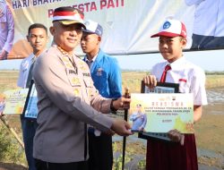 Polresta Pati Gelar Baksos Pemberian Beasiswa Jelang Hari Bhayangkara ke-78