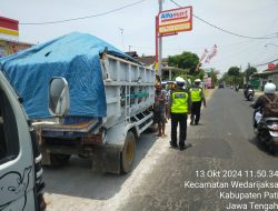 Dump Truk Muatan Tanah Galian C Dijaring Satlantas Polresta Pati