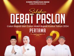 Debat Pertama Paslon Bupati-Wakil Bupati Kudus, Sam’ani dan Hartopo Tanggapi Dengan Santai