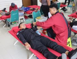 Peringati Hari Jadi ke-73 Humas Polri, Polresta Pati Kerjasama PMI Gelar Donor Darah