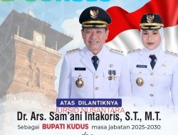 Jenang Mubarok Kudus Mengucapkan Selamat Atas Pelantikan Bupati dan Wakil Bupati Kudus Sam’ani-Belinda