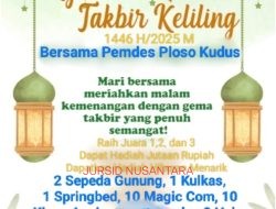 Pemdes Ploso Kudus Gelar Takbir Keliling, Total Hadiah Jutaan Rupiah, Sepeda Gunung, Kulkas, Hingga Setrika