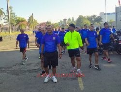 Jaga Kebugaran Prajurit, Kodim 0718/Pati Gelar Lari Aerobik di Lapangan Joyo Kusumo