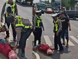 Diduga Langgar Rambu Lalu lintas Mobil Tahanan Angkut Botok dan Teguh Serempet Pengendara Motor