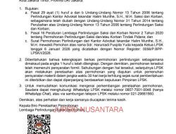 KASUS MELEDAK!!.. LPSK “Bedah” Permohonan Haruniadi Puspita Yuda, Iskandar Halim Munthe Siap Seret Pelaku Ke Jurang Hukum..!!
