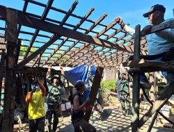 Gotong Royong Naikkan Empyak, Rumah Ibu Sarmini Capai 85 Persen