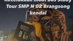 Bus Study Tour SMPN 2 Brangsong Kecelakaan Beruntun di Tol Cipali, Kernet Tewas dan 10 Penumpang Luka