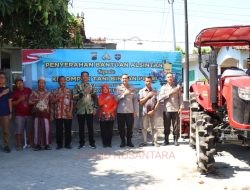 Polres Kudus Serahkan Alsintan Untuk Poktan, Dukung Ketahanan Pangan, Kades Terban Ucapkan Terima Kasih